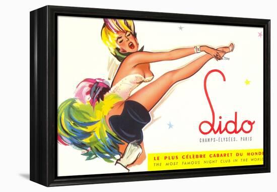 Lido Poster, Dancing Girl, France-null-Framed Stretched Canvas