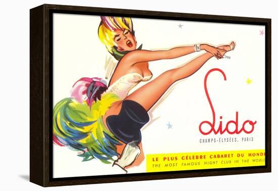 Lido Poster, Dancing Girl, France-null-Framed Stretched Canvas