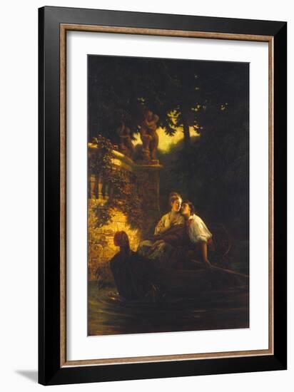 Liebespaar Im Kahn-Camille Pissarro-Framed Giclee Print