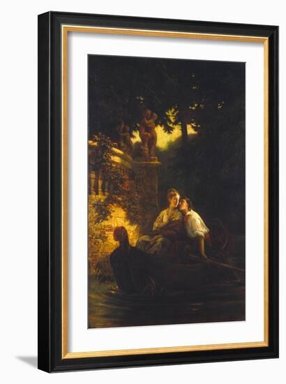 Liebespaar Im Kahn-Camille Pissarro-Framed Giclee Print