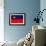 Liechtenstein Flag Design with Wood Patterning - Flags of the World Series-Philippe Hugonnard-Framed Art Print displayed on a wall