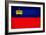 Liechtenstein Flag Design with Wood Patterning - Flags of the World Series-Philippe Hugonnard-Framed Art Print