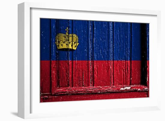 Liechtenstein Flag-budastock-Framed Art Print