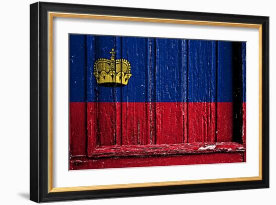 Liechtenstein Flag-budastock-Framed Art Print