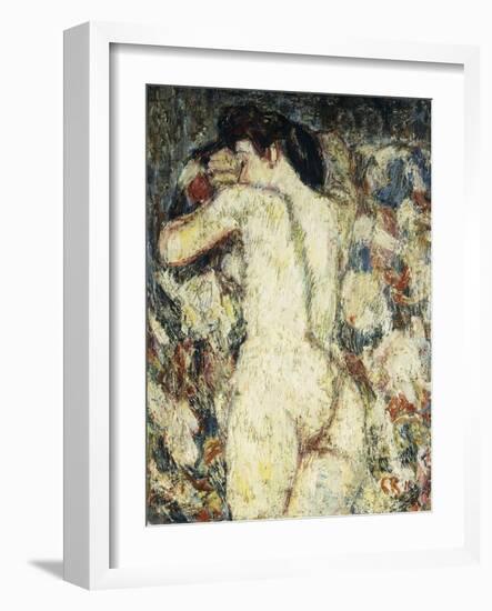 Liegender Frauenakt, 1911 (Oil on Canvas)-Christian Rohlfs-Framed Giclee Print