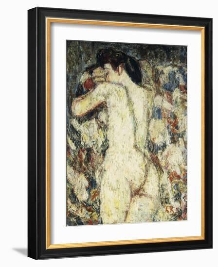 Liegender Frauenakt, 1911 (Oil on Canvas)-Christian Rohlfs-Framed Giclee Print