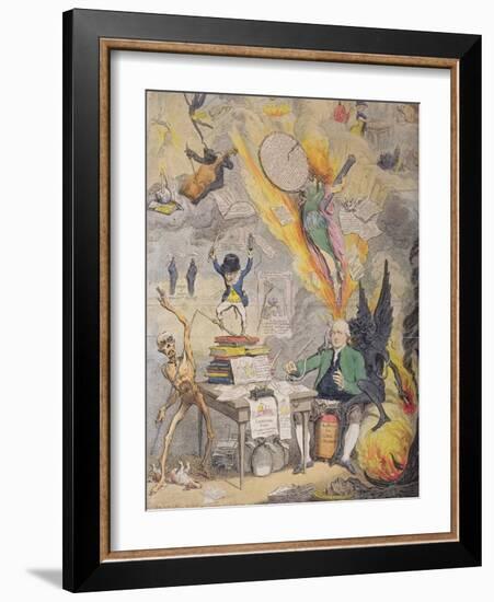 Lieut Goverr Gall-Stone, Inspired by Alecto, or the Birth of Minerva-James Gillray-Framed Giclee Print