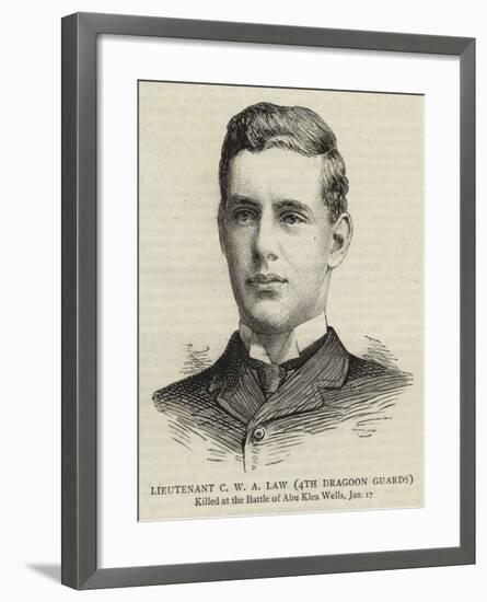 Lieutenant C W a Law, 4th Dragoon Guards-null-Framed Giclee Print