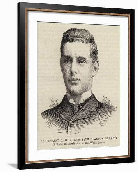 Lieutenant C W a Law, 4th Dragoon Guards-null-Framed Giclee Print