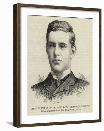 Lieutenant C W a Law, 4th Dragoon Guards-null-Framed Giclee Print