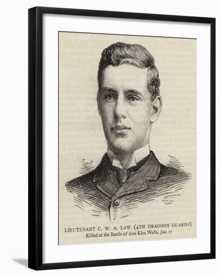 Lieutenant C W a Law, 4th Dragoon Guards-null-Framed Giclee Print