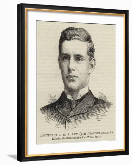 Lieutenant C W a Law, 4th Dragoon Guards-null-Framed Giclee Print