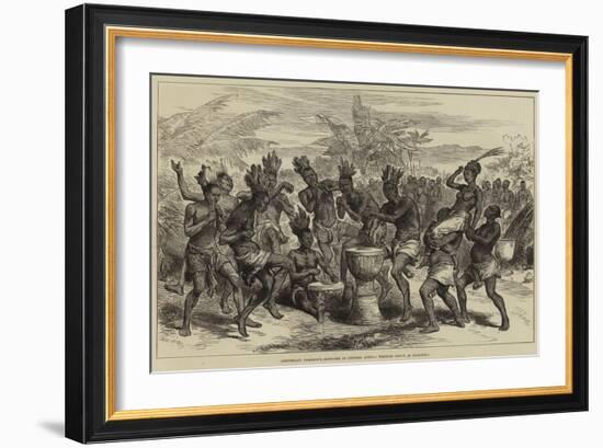 Lieutenant Cameron's Sketches in Central Africa, Wedding Dance at Kibaiyeli-Arthur Hopkins-Framed Giclee Print