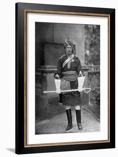 Lieutenant-Colonel Glr Richardson, Commander of the 18th Bengal Lancers, 1896-Gregory & Co-Framed Giclee Print