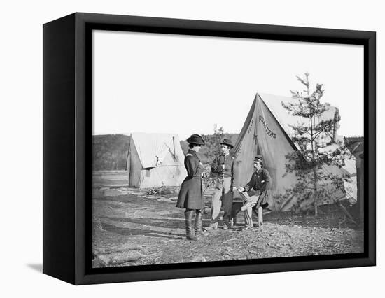 Lieutenant Colonel Michael C. Murphy and Officers at their Encampment-Stocktrek Images-Framed Premier Image Canvas
