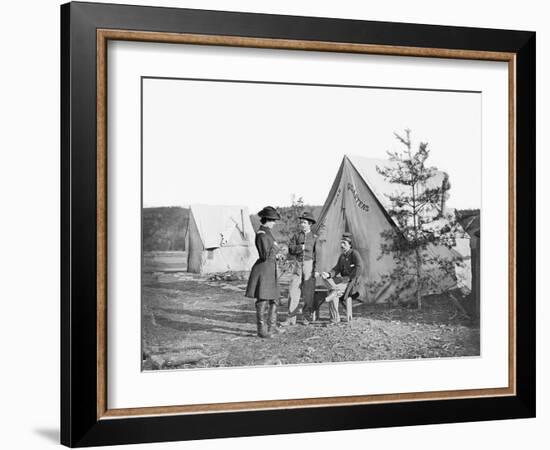 Lieutenant Colonel Michael C. Murphy and Officers at their Encampment-Stocktrek Images-Framed Photographic Print