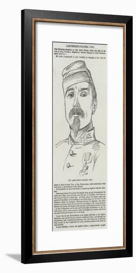 Lieutenant-Colonel Vico-null-Framed Giclee Print