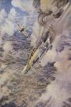 Lieutenant Warneford Shoots Down a Zeppelin Over Belgium-Lieutenant F. Gordon-crosby-Framed Art Print