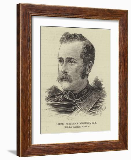 Lieutenant Frederick Nicolson--Framed Giclee Print