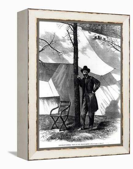 Lieutenant General Ulysses S. Grant (1822-85) at His Head-Quarters, from Harpers Weekly-Mathew Brady-Framed Premier Image Canvas