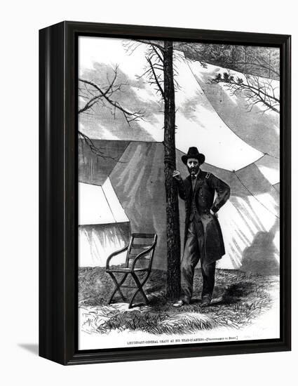 Lieutenant General Ulysses S. Grant (1822-85) at His Head-Quarters, from Harpers Weekly-Mathew Brady-Framed Premier Image Canvas