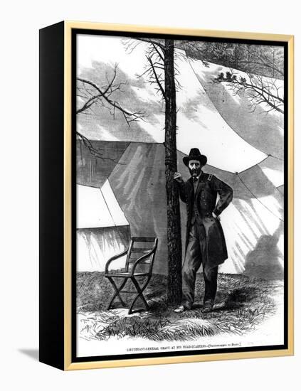 Lieutenant General Ulysses S. Grant (1822-85) at His Head-Quarters, from Harpers Weekly-Mathew Brady-Framed Premier Image Canvas