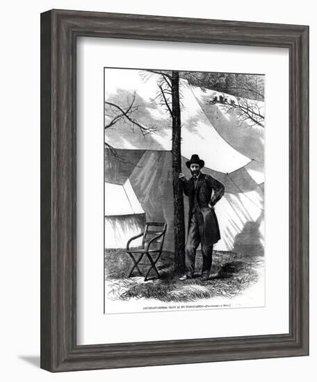 Lieutenant General Ulysses S. Grant (1822-85) at His Head-Quarters, from Harpers Weekly-Mathew Brady-Framed Giclee Print