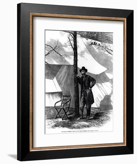 Lieutenant General Ulysses S. Grant (1822-85) at His Head-Quarters, from Harpers Weekly-Mathew Brady-Framed Giclee Print