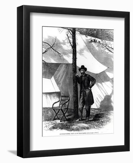 Lieutenant General Ulysses S. Grant (1822-85) at His Head-Quarters, from Harpers Weekly-Mathew Brady-Framed Giclee Print