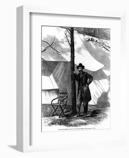 Lieutenant General Ulysses S. Grant (1822-85) at His Head-Quarters, from Harpers Weekly-Mathew Brady-Framed Giclee Print