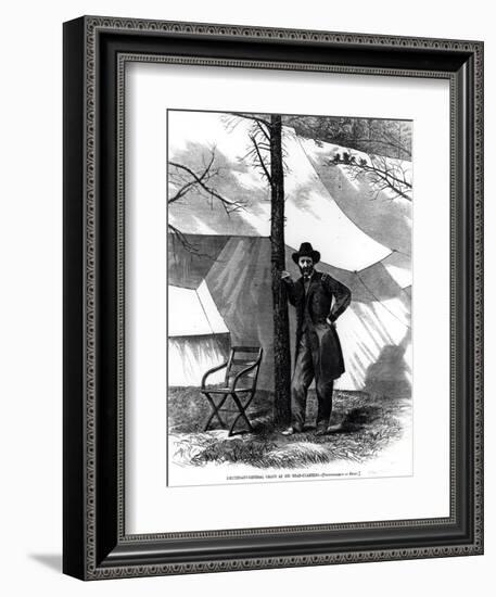 Lieutenant General Ulysses S. Grant (1822-85) at His Head-Quarters, from Harpers Weekly-Mathew Brady-Framed Giclee Print