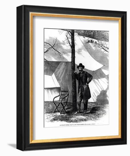 Lieutenant General Ulysses S. Grant (1822-85) at His Head-Quarters, from Harpers Weekly-Mathew Brady-Framed Giclee Print