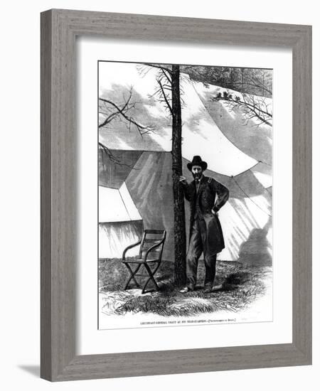 Lieutenant General Ulysses S. Grant (1822-85) at His Head-Quarters, from Harpers Weekly-Mathew Brady-Framed Giclee Print