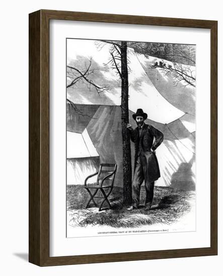 Lieutenant General Ulysses S. Grant (1822-85) at His Head-Quarters, from Harpers Weekly-Mathew Brady-Framed Giclee Print