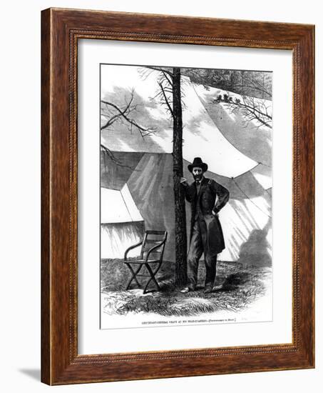 Lieutenant General Ulysses S. Grant (1822-85) at His Head-Quarters, from Harpers Weekly-Mathew Brady-Framed Giclee Print