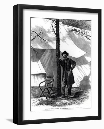 Lieutenant General Ulysses S. Grant (1822-85) at His Head-Quarters, from Harpers Weekly-Mathew Brady-Framed Giclee Print