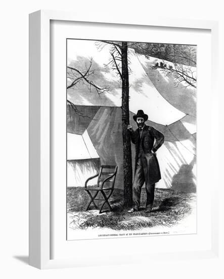 Lieutenant General Ulysses S. Grant (1822-85) at His Head-Quarters, from Harpers Weekly-Mathew Brady-Framed Giclee Print