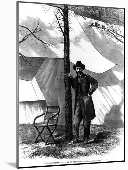 Lieutenant General Ulysses S. Grant (1822-85) at His Head-Quarters, from Harpers Weekly-Mathew Brady-Mounted Giclee Print