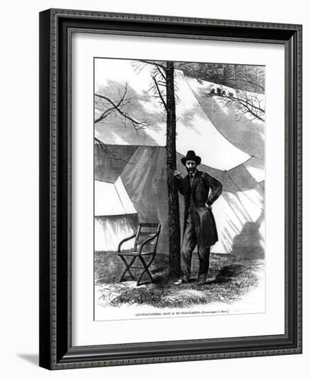 Lieutenant General Ulysses S. Grant (1822-85) at His Head-Quarters, from Harpers Weekly-Mathew Brady-Framed Giclee Print