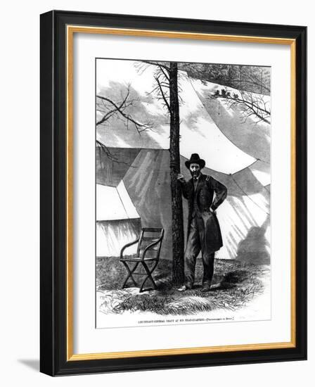 Lieutenant General Ulysses S. Grant (1822-85) at His Head-Quarters, from Harpers Weekly-Mathew Brady-Framed Giclee Print