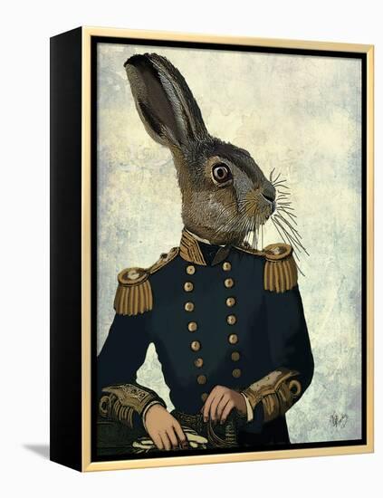 Lieutenant Hare-Fab Funky-Framed Stretched Canvas