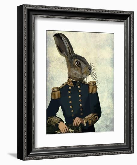 Lieutenant Hare-Fab Funky-Framed Art Print