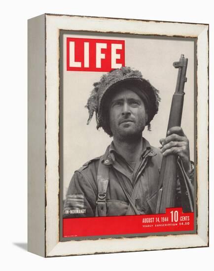 Lieutenant Kelso C. Horne of US Airborne Infantry, Part of Invasion at Normandy, August 14, 1944-Bob Landry-Framed Premier Image Canvas