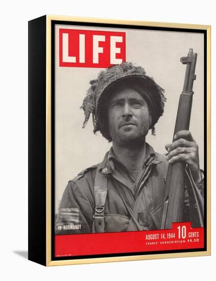 Lieutenant Kelso C. Horne of US Airborne Infantry, Part of Invasion at Normandy, August 14, 1944-Bob Landry-Framed Premier Image Canvas