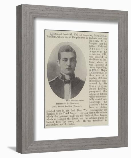 Lieutenant Le Mesurier, Royal Dublin Fusiliers-null-Framed Giclee Print
