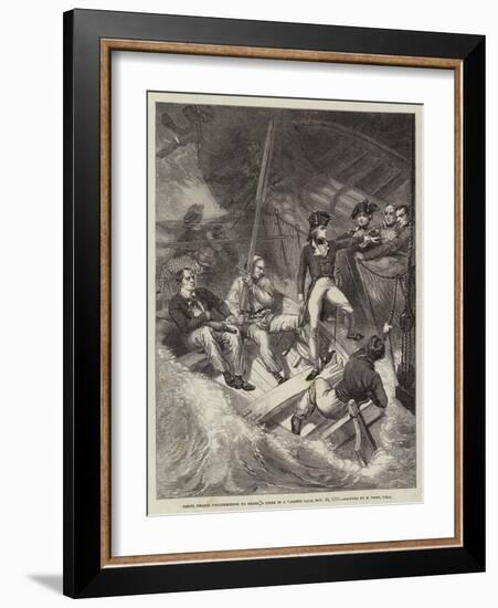 Lieutenant Nelson Volunteering to Board a Prize in a Violent Gale, 20 November 1777-Benjamin West-Framed Giclee Print