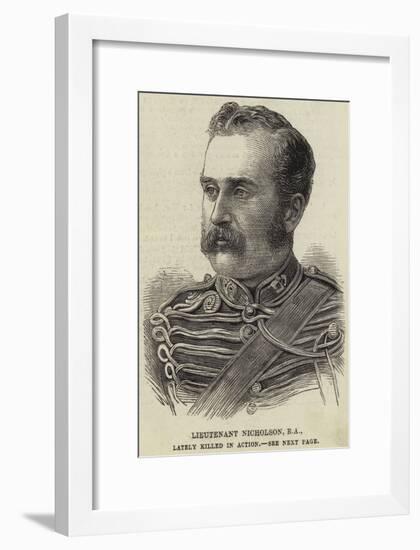 Lieutenant Nicholson, Ra, Lately Killed in Action-null-Framed Giclee Print