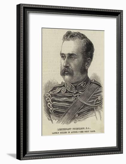 Lieutenant Nicholson, Ra, Lately Killed in Action-null-Framed Giclee Print