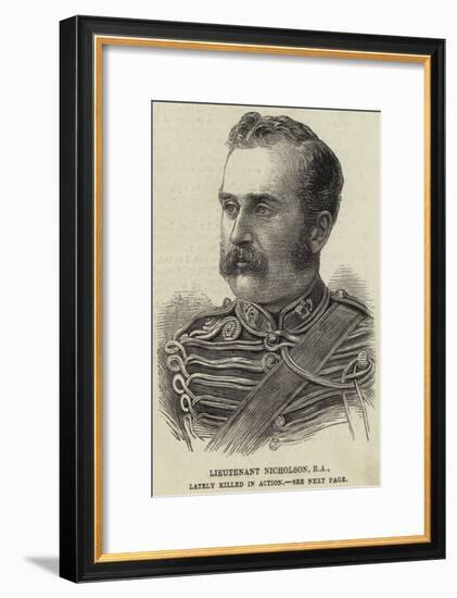 Lieutenant Nicholson, Ra, Lately Killed in Action-null-Framed Giclee Print