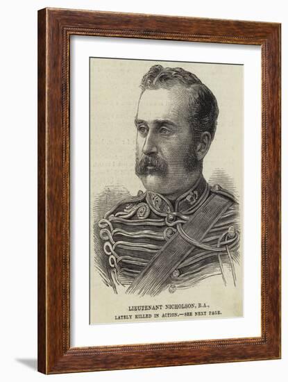 Lieutenant Nicholson, Ra, Lately Killed in Action-null-Framed Giclee Print